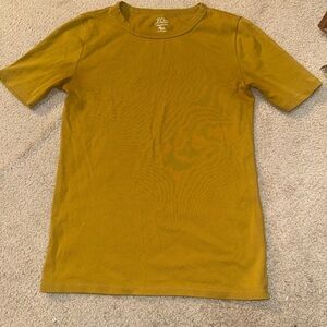 J Crew Mustard Yellow Women’s T-Shirt - Size Small